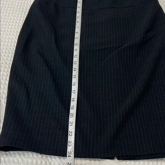Escada Black Pinstripe Pencil Skirt